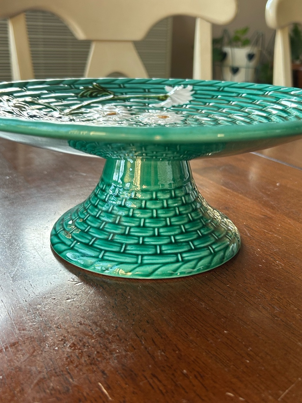 Vintage 1950s SMF Schramberg Majolica Pedestal Cake Stand – Germany - Picture 6 of 12